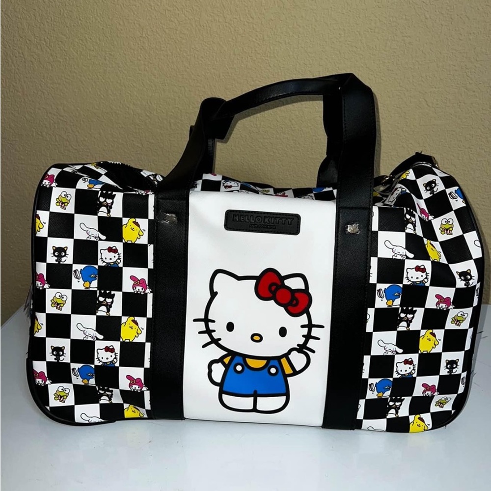 Hello Kitty Red and Black Wheeled Duffle Bag Set